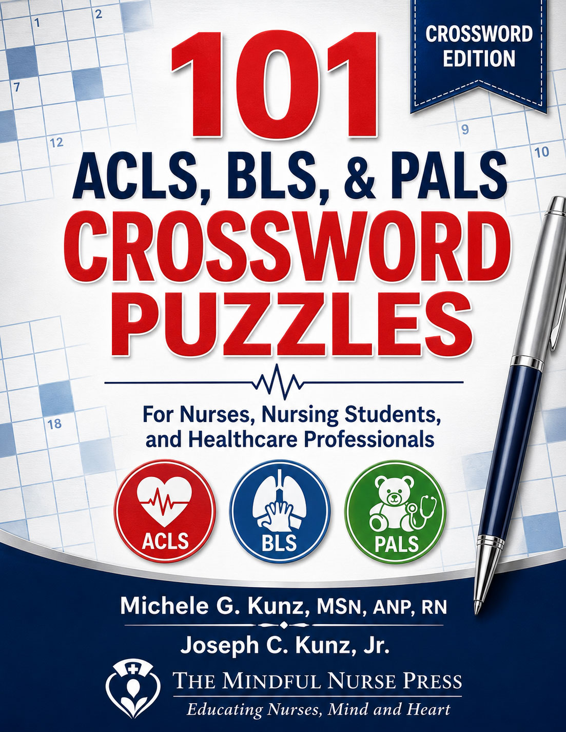 101 ACLS, BLS, and PALS Word-Search Puzzles book cover