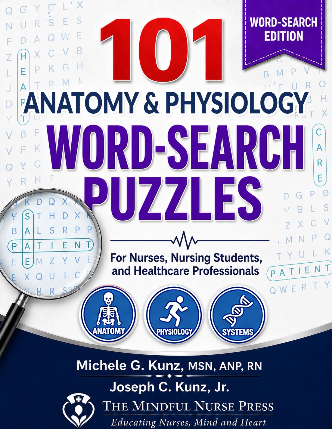101 Anatomy and Physiology Word-Search Puzzles book cover