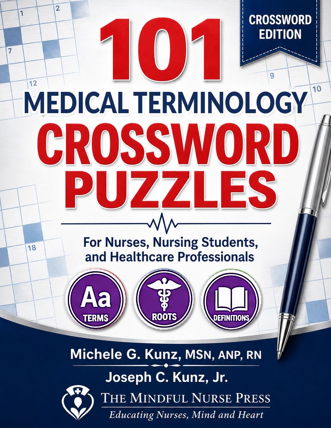101 Medical Terminology Crossword Puzzles book cover
