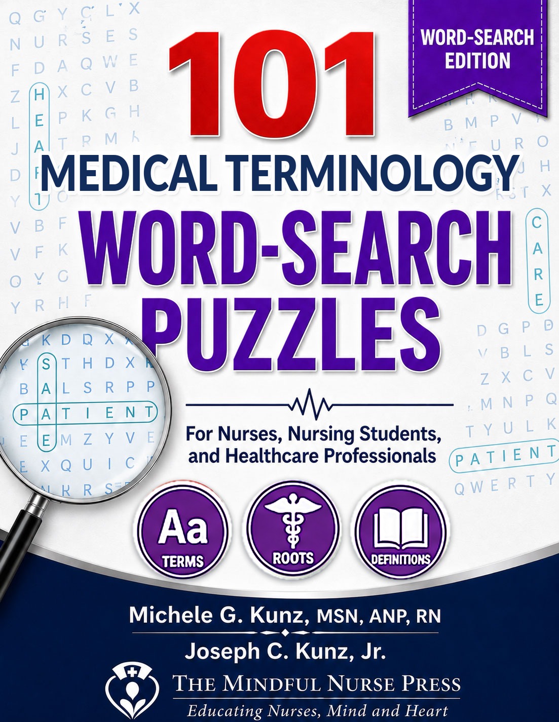 101 Medical Terminology Word-Search Puzzles book cover