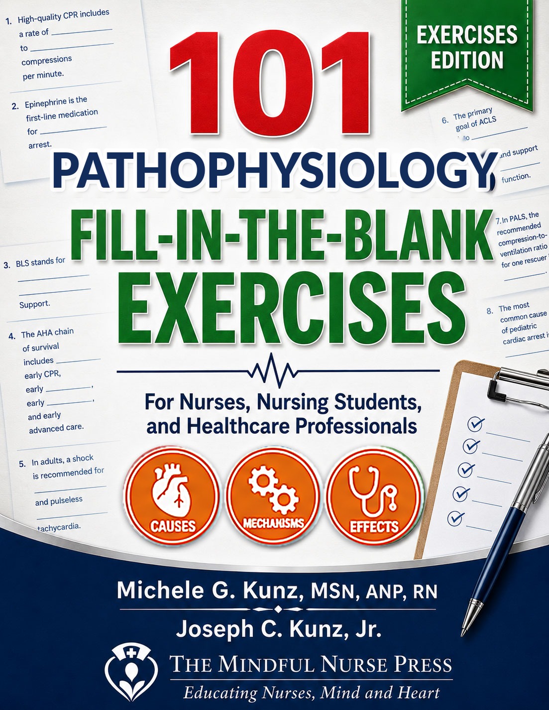 101 Pathophysiology Fill-in-the-Blank Exercises book cover