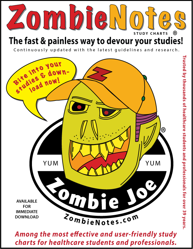Zombie Notes Study Charts flyer