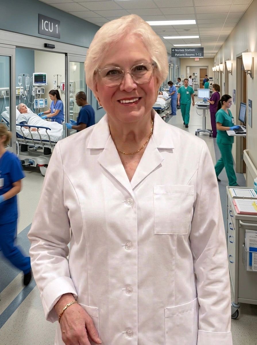 Nursing Educator Michele G. Kunz, RN, in an ICU