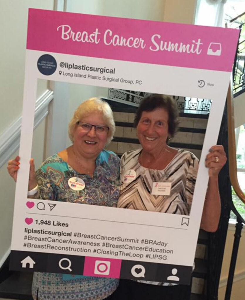Michele-and-Christine-at-Breast-Cancer-Summit-Conference