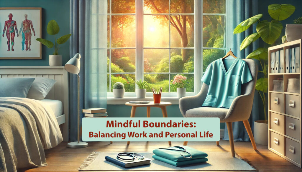 MINDFUL NURSING IMAGE Mindful Boundaries (C)2024 Michele G. Kunz