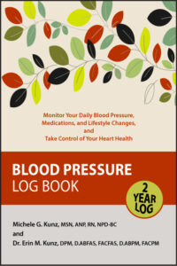 Blood Pressure Log Book Front Cover (C) 2024 Michele G. Kunz and Joseph C. Kunz, Jr.