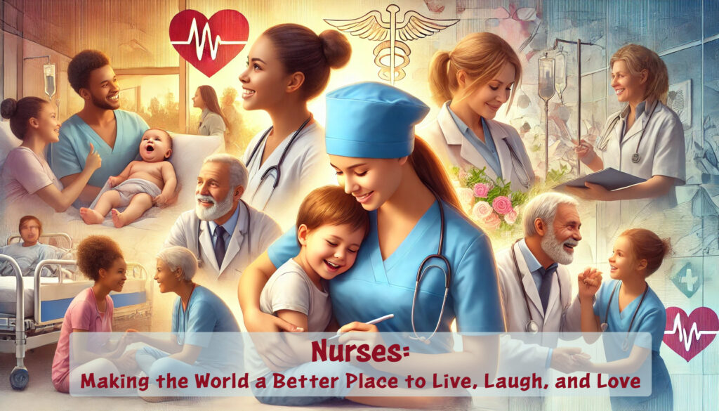 Nurses: Making the World a Better Place to Live, Laugh, and Love (C) 2024 Michele G. Kunz